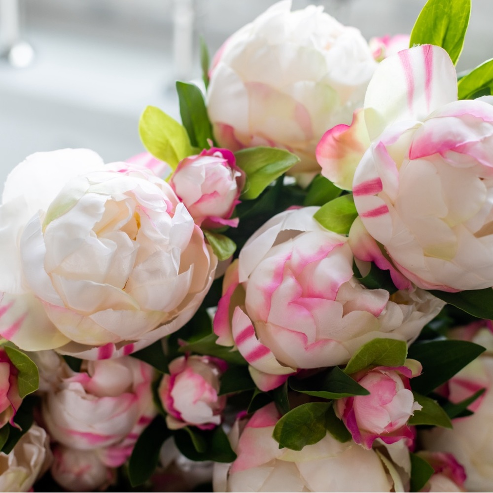 LONG STEM FAUX SILK PEONY REALISTIC AND HIGH END